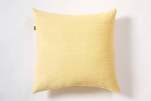 Úžitkový textil - Vankúš ZIVA, svetložltá VANILA, 45 x 45 cm - 11974433_