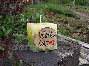 Sviečky - Vosková sviečka kocka - Všetko NAJ - 11977916_