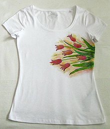 Topy, tričká, tielka - Tulipány (M) - 11975718_