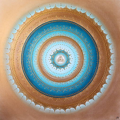 Obrazy - Mandala LÁSKA A PLODNOSŤ 80 x 80 - 11977625_