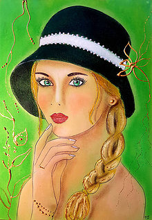 Grafika - Marie Javorková - Golden girl. Limitovaná edícia sign. - 11977707_