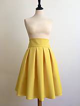 Sukne - žltá sukňa s vysokým pásom - 11982099_