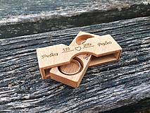 Prstene - drevená krabička na svadobné prstene/obrúčky - 11979283_