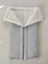 Detský textil - Vlnienka Deka a fusak DANIEL 2 v 1 100% merino Top Super wash Triangel Grey - 11987147_