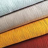 Textil - jednofarebný 100 % bavlnený mušelín, odtiene na výber, šírka 130 cm (horčicová) - 11983285_
