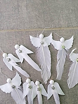 Dekorácie - Anjelik jednopierkový (Anjelik v menšími krídelkámi do dola) - 11982784_