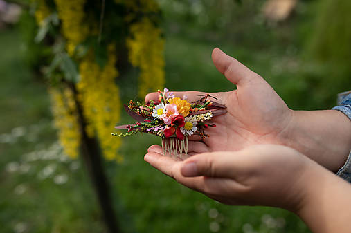 Kvetinový hrebienok "natrhám si šťastie" - menší