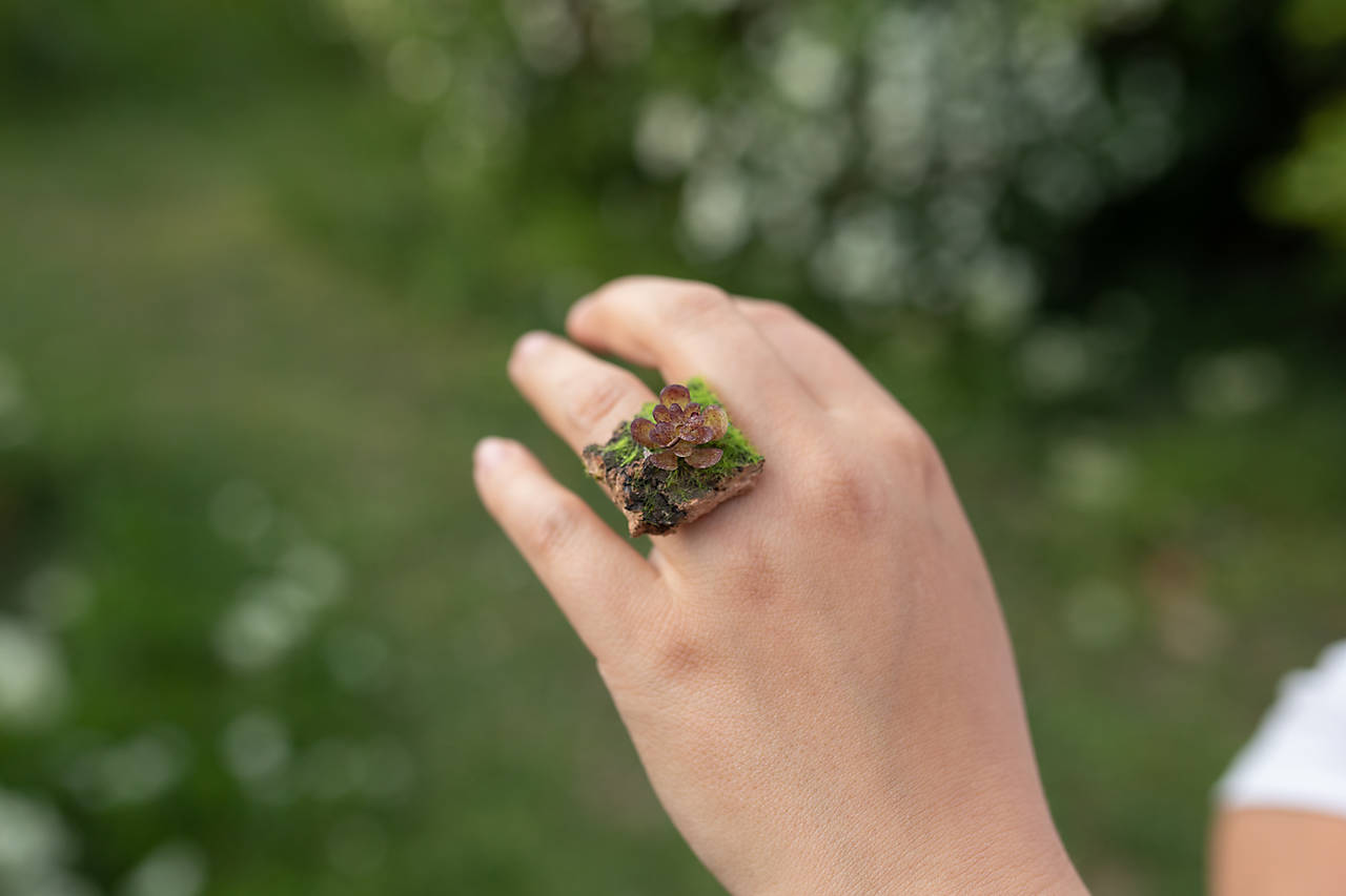 Prstienok "tajomstvá lesných víl" - naturálny