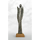Sochy - Socha anjela - Anjelka - cínová socha, originálna dekorácia, umenie - 11990824_