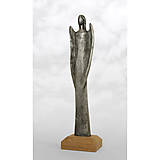 Sochy - Socha anjela - Anjelka - cínová socha, originálna dekorácia, umenie - 11990825_