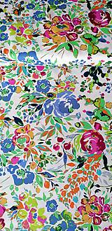 Textil - Dizajnová bavlna La Floraison Lit - 11987881_
