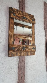 Zrkadlá - Rustikalne zrkadlo okenica - 11989115_