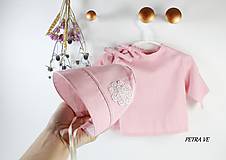 Detské čiapky - Ružový sen - detský čepček z ľanu - 11989100_