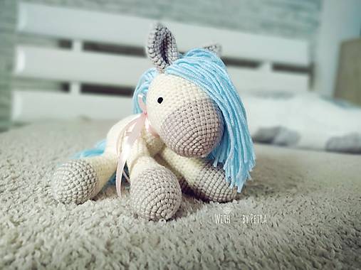 Hračky - Koník s modrou hrivou  (Koník s modrou hrivou) - 11993748_