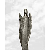 Socha anjela - Anjelka - cínová socha, originálna dekorácia, umenie