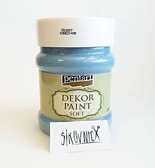 Farby-laky - Dekor paint soft chalky, 230 ml, kriedová farba (ľanová modrá) - 11992908_