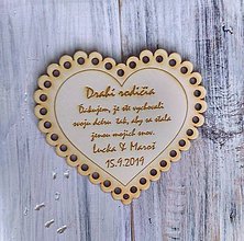Tabuľky - Srdiečko pre učiteľa  (väčšie + vlastný text) - 11993871_