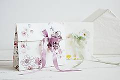 Papiernictvo - Papierová taška - kvety - 11997596_