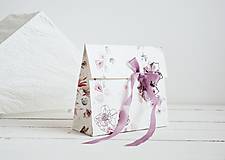 Papiernictvo - Papierová taška - kvety - 11997598_