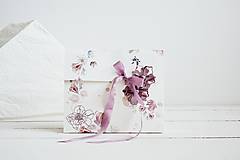 Papiernictvo - Papierová taška - kvety - 11997599_