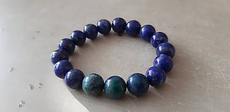 Náramky - Náramok z polodrahokamu (lapis lazuli + fenix) - 11999607_