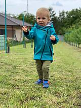 Detské oblečenie - Softshellová bunda so šikmým zipsom - 11999716_