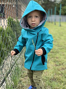 Detské oblečenie - Softshellová bunda so šikmým zipsom - 11999714_
