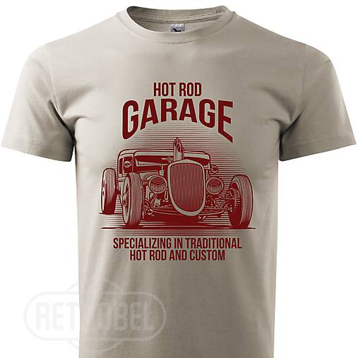 Pánske retro tričko Hot Rod Garage
