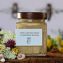 Včelie produkty - med z divých kvetov s cejlónskou škoricou (400g bez krabičky) - 12003422_