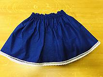Detské oblečenie - Detská suknička - modra s krajkou - 12003287_