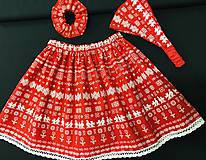 Detské oblečenie - Detská suknička - čičmany červene - 12003884_