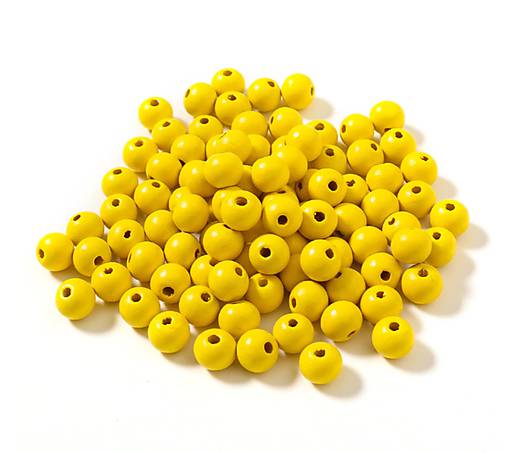 KD110 Korálka drevená farebná 1 cm (Žltá)