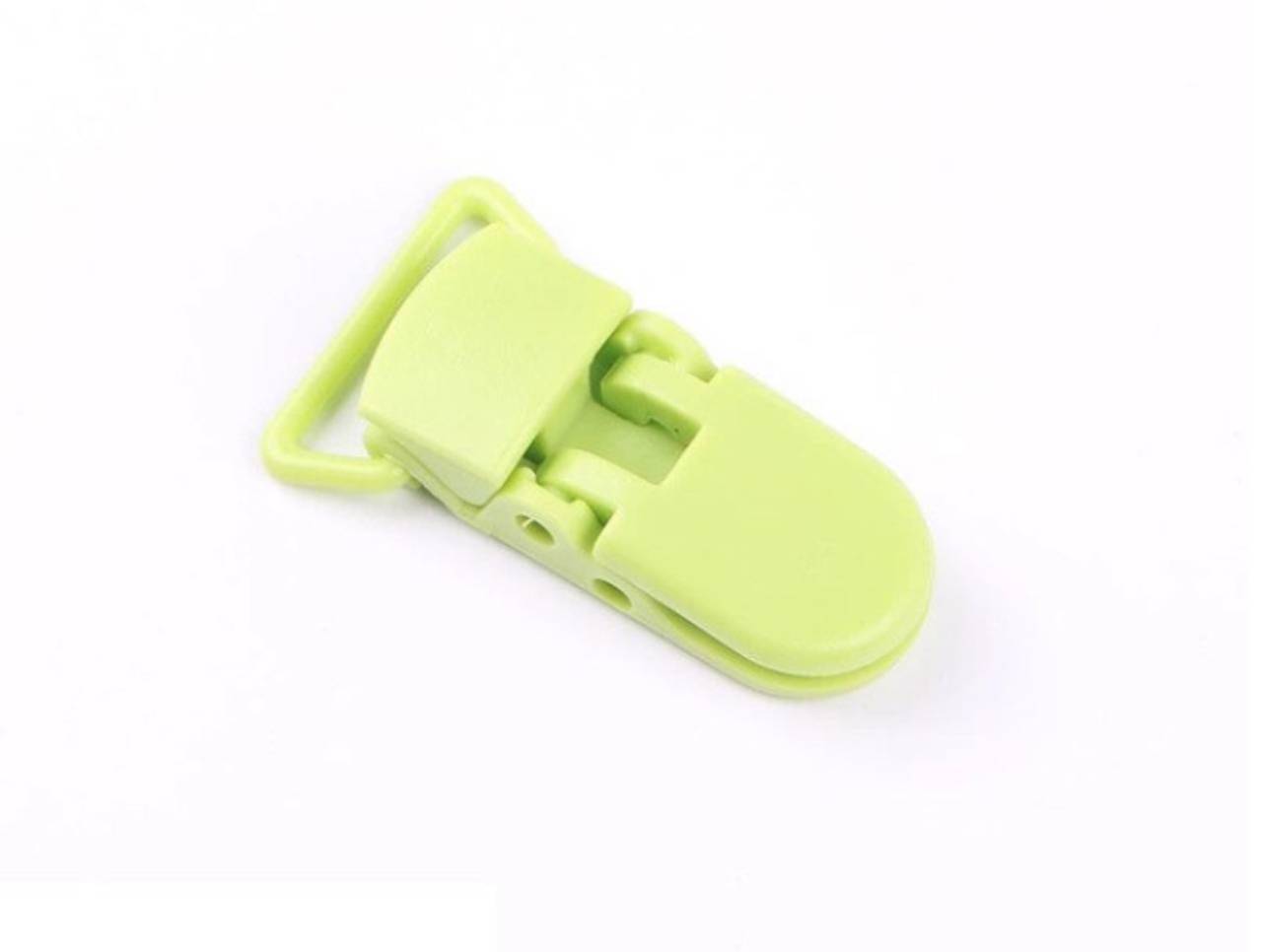 KL101 Klip na dudlíky plastový 2,5 cm (Hráškovo zelená)