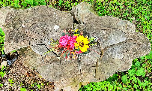 Ozdoby do vlasov - Farebný hrebeň z poľných kvetov - 12001790_