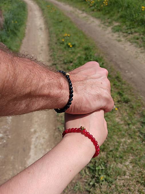 Partnerské náramky Valentín-Srdce z pozláteného striebra