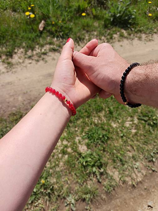 Partnerské náramky Valentín-Srdce z pozláteného striebra