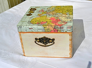 Úložné priestory & Organizácia - Box - šperkovnica "Okolo sveta" - 12010062_