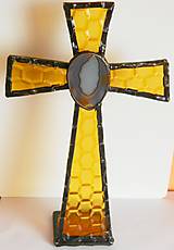 Vitrážový krížik-svietnik