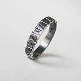 Prstene - Sme párik Odvážnych / strieborné obrúčky Ag925 (Štruktura+patina) - 12013668_