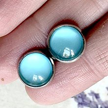 Náušnice - Color Stainless Steel Earrings / Farebné náušnice z chirurgickej ocele (11 Modrá svetlá) - 12015648_