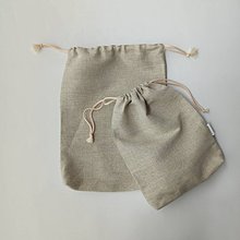 Úžitkový textil - ľanové vrecká - 12017522_