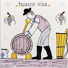 Dekorácie - Obkladačky - Rok vinára (Ťahanie vína) - 12019564_