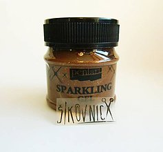 Farby-laky - Trblietavý gel (sparkling gel), 50 ml, (hnedé zlato) - 12020829_