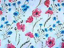 Textil - AKCIA - 100% bavlna, makové kvety - 12021479_