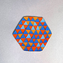 Magnetky - Magic triangle geometry magnetka (šesťuholník) - 12022193_