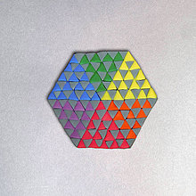 Magnetky - Magic triangle geometry magnetka (šesťuholník väčší) - 12022200_