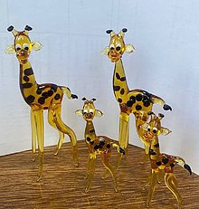 Sochy - žirafí rodinka-cena za 4 kusy - 12024551_