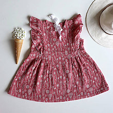 Detské oblečenie - Ružové mušelínové šatôčky - 12026540_