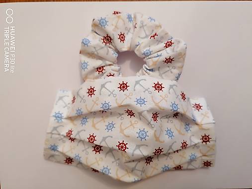 Rúška - Set rúško s gumičkou _farebné námornícke - 12022677_