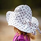 Detské čiapky - Detský klobúk grey dots - 12030793_